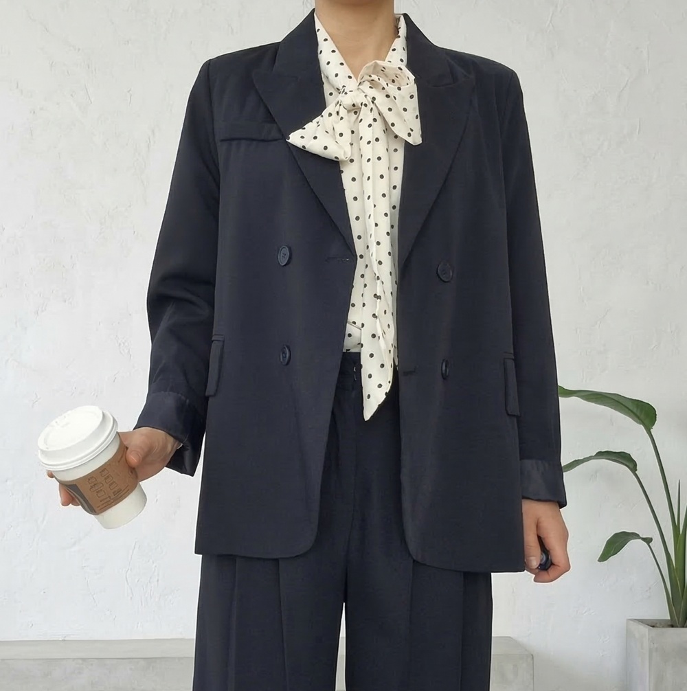 보이핏 테일러드 자켓 여성 오버핏 루즈핏 가을 이미지 8