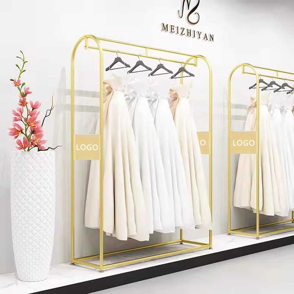웨딩 드레스 행거 스튜디오 편집샵 롱코트 옷걸이 100x200cm 나노 골드 - 상세 이미지 4