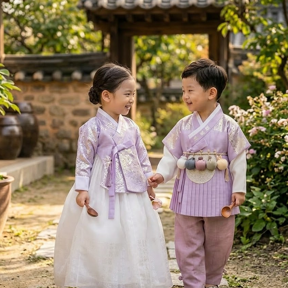 궁 한복 대여 아동 유치원 화동 국악 추석 입학식 가족 한복 184번 - 상품 이미지