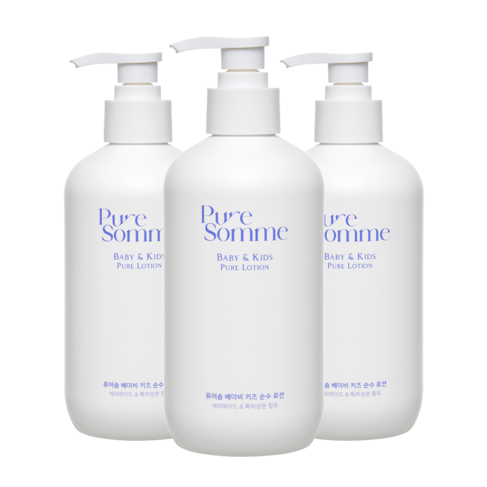 퓨어솜 환절기 아토케어 특허 아기 신생아 순한 약산성 로션 360ml, 3개 - 상품 이미지