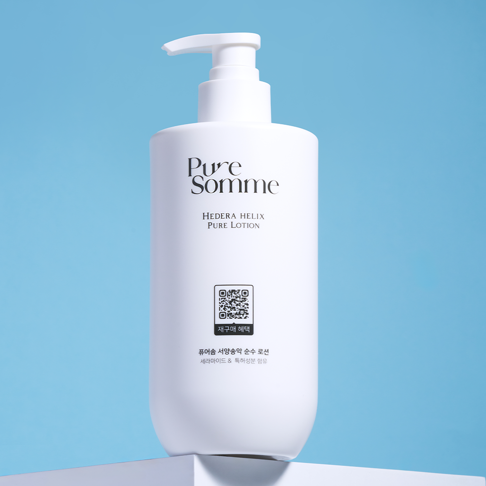 퓨어솜 서양송악 No끈적 민감피부 진정 보습 저자극 약산성 올인원 로션 450ml, 1개 이미지