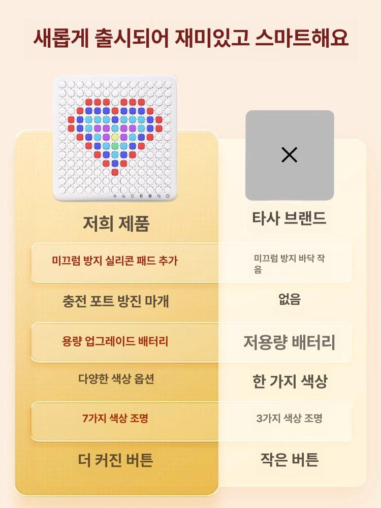 AI바둑 전자 휴대용 오목 인공지능 게임기 보드 10-in-1 10모드 3지능 - 상세 이미지 5