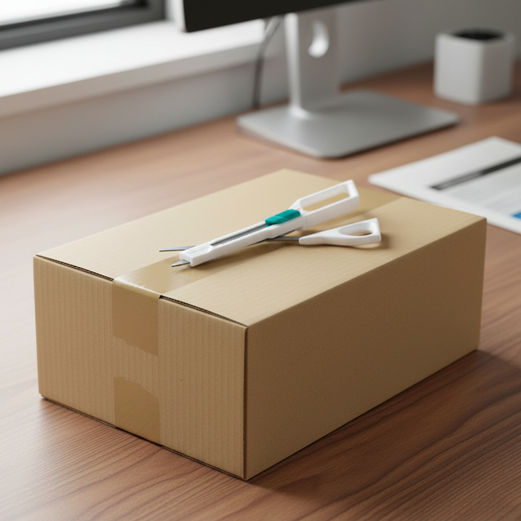 택배칼 가위 겸용 박스커터 언박싱 커터칼 이미지 2