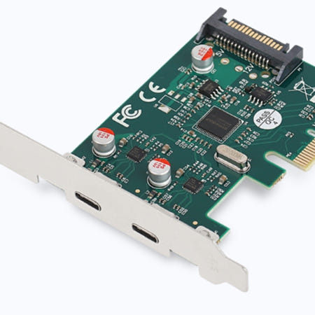 [팔라샨협력사]Type C 2포트 PCI Express 카드 USB카드 C타입확장 PCIE확장카드 10GUSB USB3.1카드