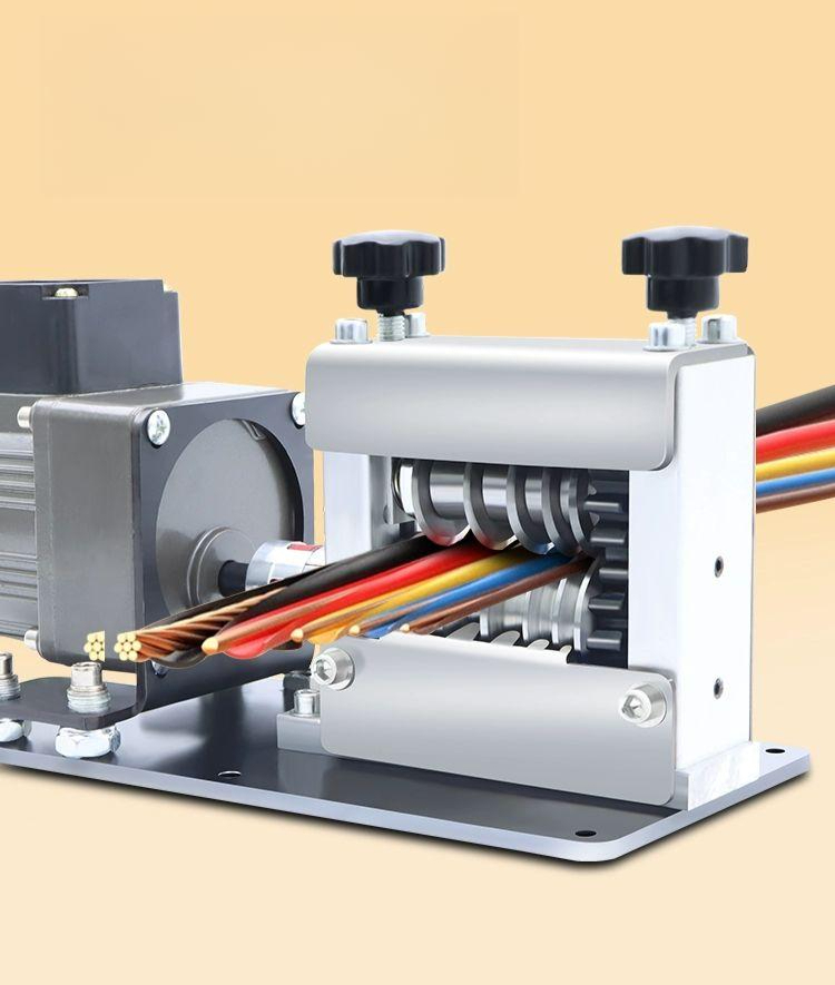 자동 폐전선 탈피기 40W 케이블 전선까는기계 제거 모터 자동 와이어 25W 60W 1-30㎟ - 상품 이미지