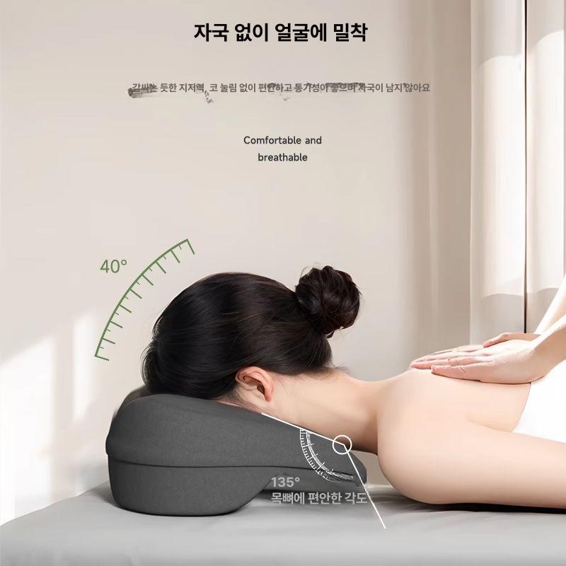 엎드리는 쿠션 얼굴 마사지 가슴 눈 받침대 베개 브라 쿠션 세트 진회색 - 상세 이미지 3
