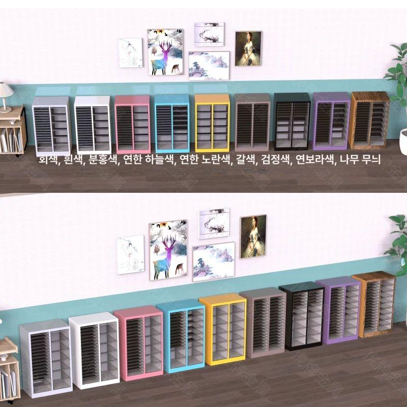 네일 수납장 캐비닛 보관 스틸 서랍 블랙 파일 블랙 두꺼운 슬라이드 네일도구 1.3mm - 상세 이미지 3