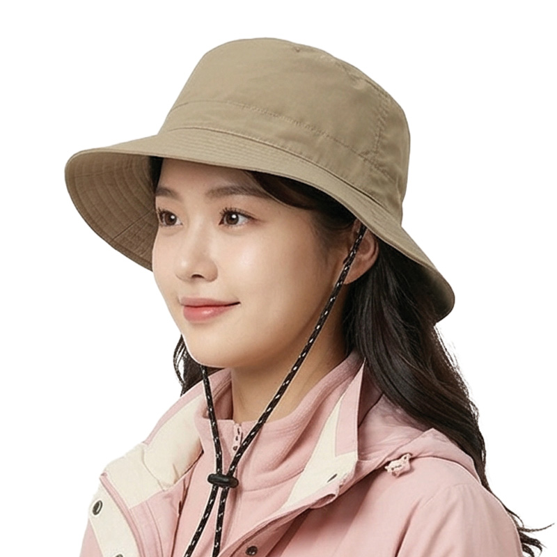 남자버킷햇 여성벙거지모자 브라운햇 사파리 휴양지모자 블랙, one size - 상세 이미지 3