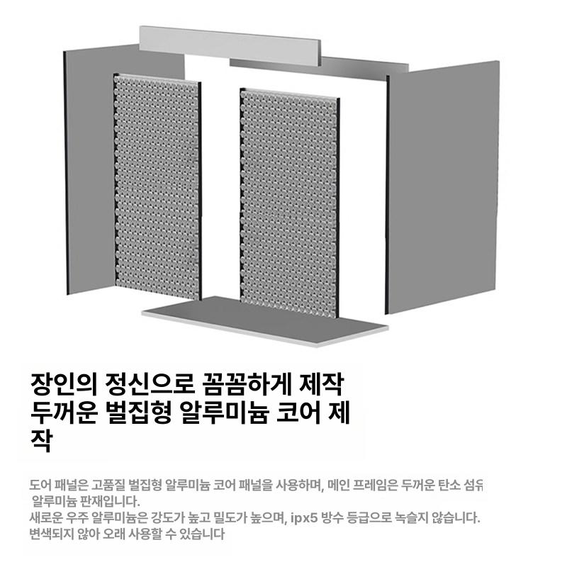 욕실 하부장 간이 소형 화장실 스탠딩 상품 세면대 카페 100cm 세면대 김서림 방지 거울장 - 상세 이미지 3