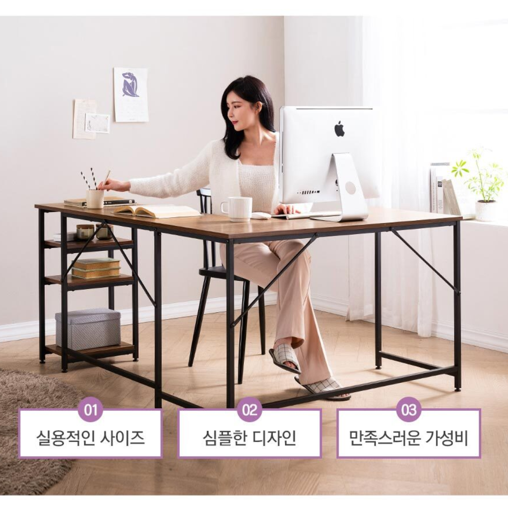 기역자책상 기억자 ㄱ자책상 코너 책상 l자 l형 l자형 모서리 테이블 ㄱ자형 기역 기억 - 상세 이미지 4