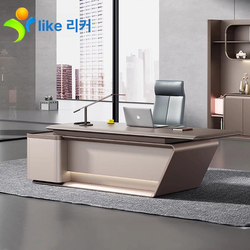 사장 의자 중역 게이밍 임원 컴퓨터 대표 회장 CEO 2.4m 임원용 책상 - 상세 이미지 3