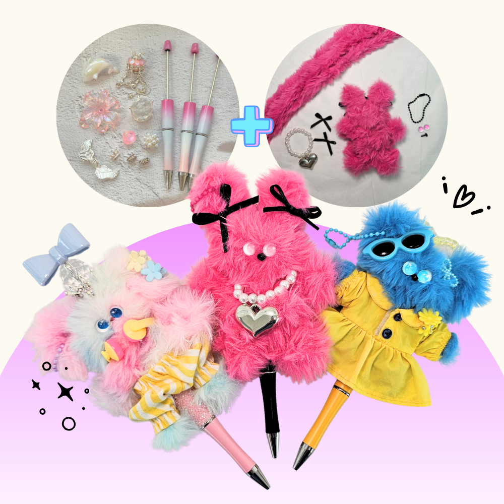 모루 볼꾸 볼펜 꾸미기 펜꾸 재료 인형 비즈 볼펜 만들기 세트 KIT - 상세 이미지 2