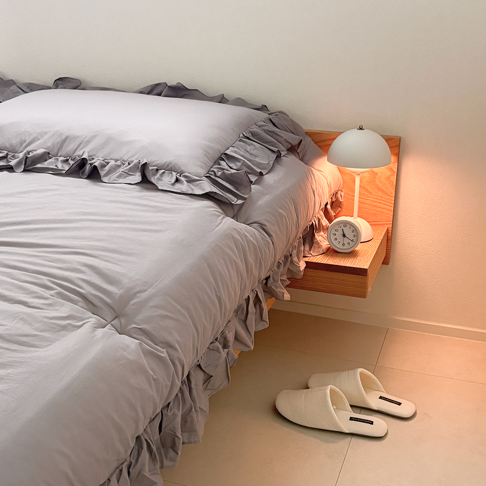 부드러운 60수 아사 순면 프릴이불 국내제작 사계절 항균 프렌치 멜로우 차렵이불 SS