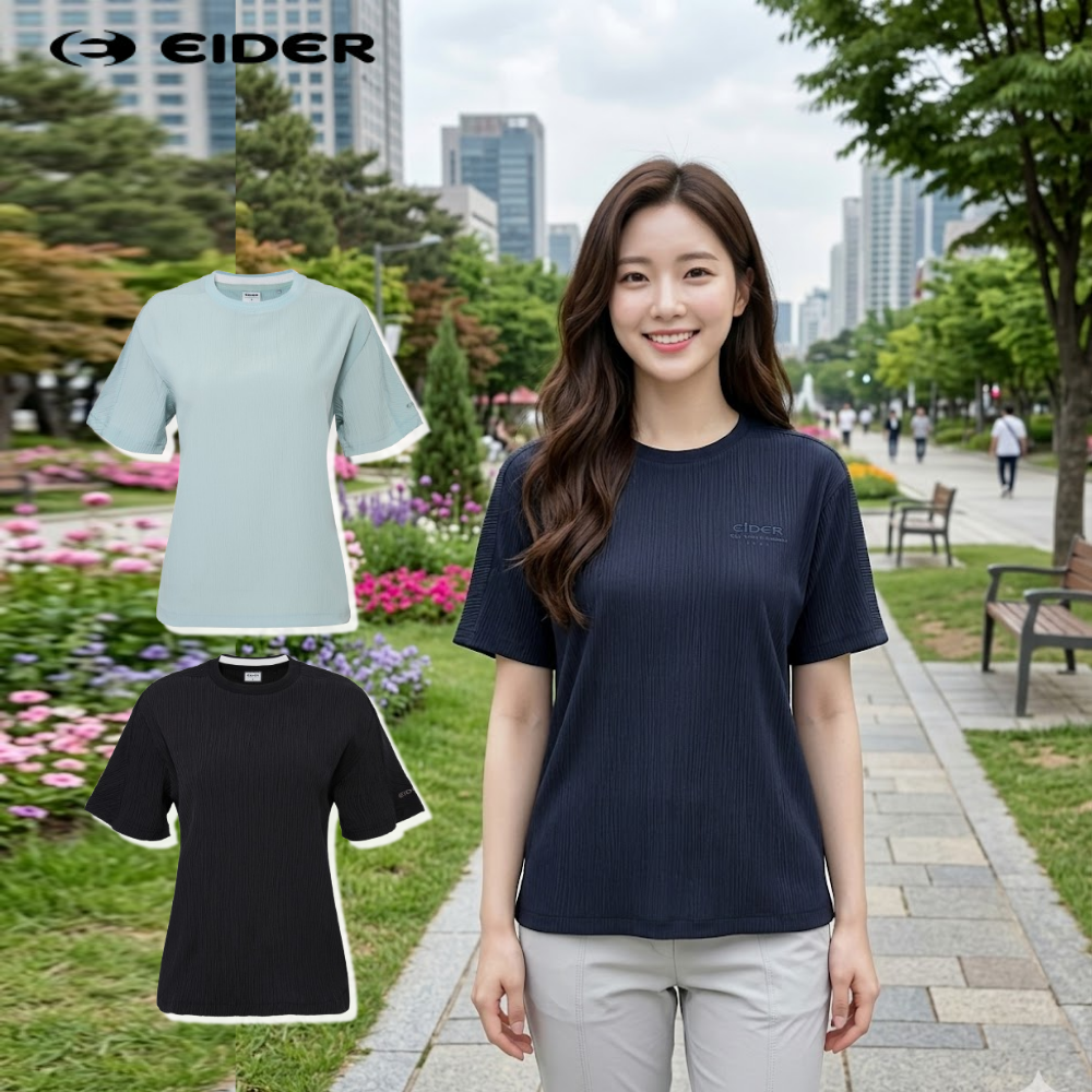 아이더 여성 반팔 라운드 티셔츠 등산 여름 크리즈 - 상품 이미지