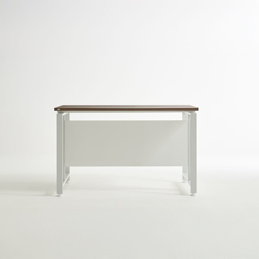 티에스퍼니처 TS-03 철제 컴퓨터책상 파티션 데스크 1200x800mm, 화이트+라이트월넛 - 상품 이미지