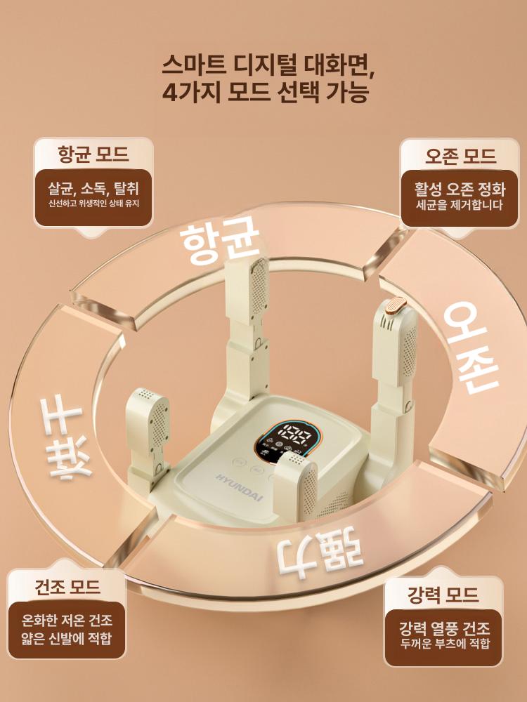 스마트 운동화 신발 일반 건조기 말리는 기계 접이식 현대 4.0 옐로우 탈취 이중 4단 LCD - 상세 이미지 5