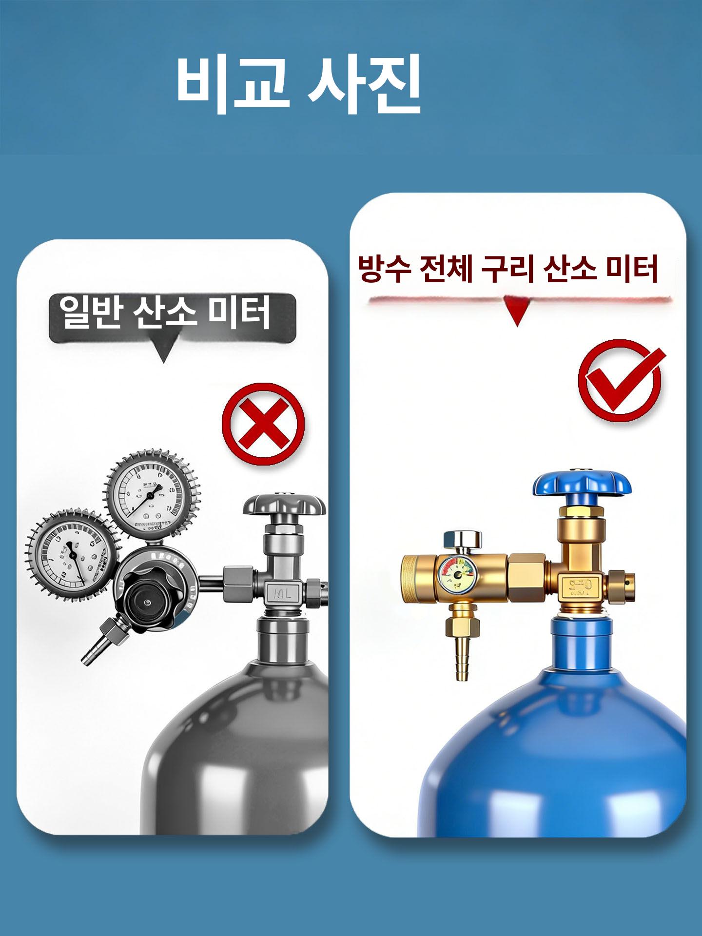미니 산소 레귤레이터 조정기 감압기 압력조절 가스절약 산소 압력 조절 불가 - 상세 이미지 4