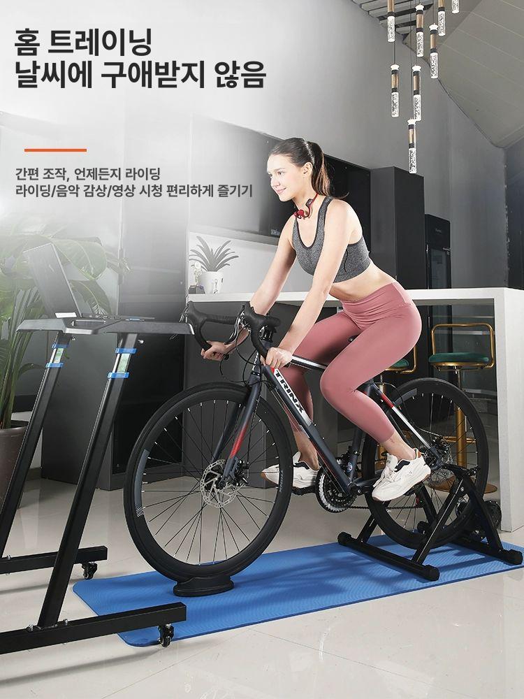 자전거 고정 로라 사이클링 훈련 실내 연습 무소음 전문가용 액체 블랙 액체 확대 인티타이션 휠 - 상세 이미지 3
