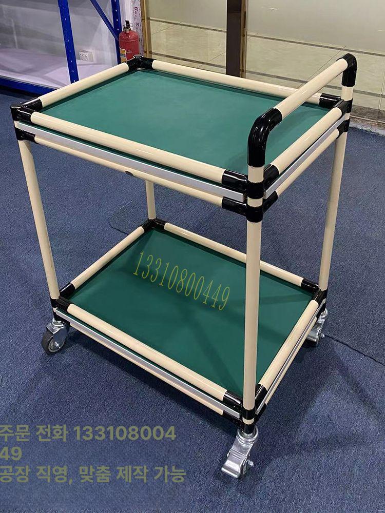 제전카트 정전기 방지 바퀴달린 2단 트롤리 작업대 1200mmx600mmx900mmx3 칸 - 상세 이미지 5