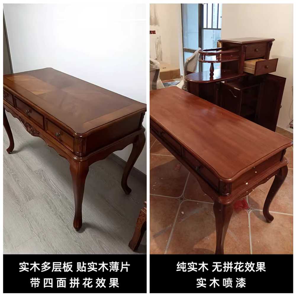 서재용 서재 책상 빈티지 엔틱 인테리어 고급 서랍장 120cm - 상세 이미지 5