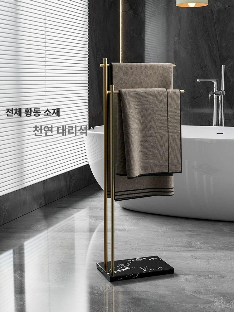 스탠드 수건 거치대 대리석 인테리어 건조대 반라이어 120cm 그레이 무게 A 8.5kg - 상세 이미지 2