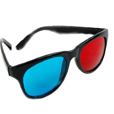 입체 영상 감상용 적청 안경 3D 영화 관람 게임 체험 시청 보조 도구 안경테