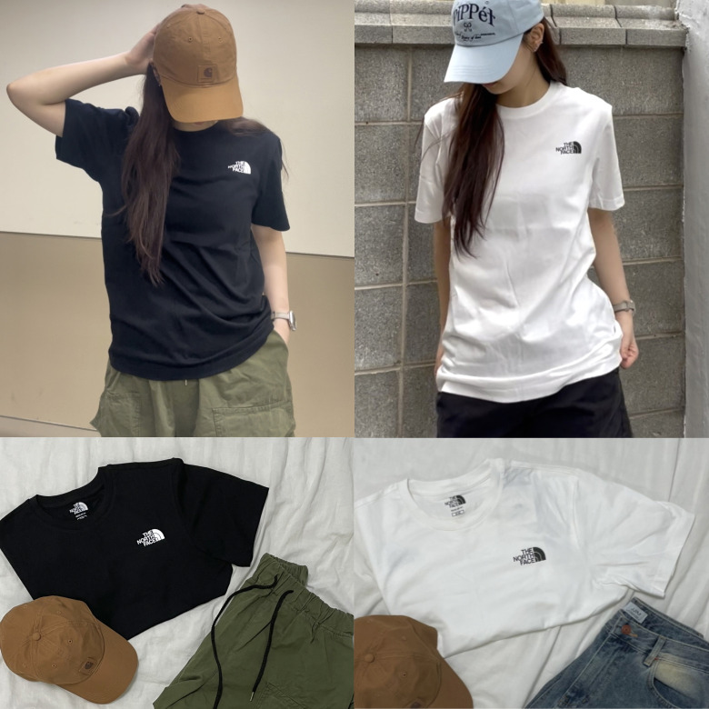 노스페이스 기본 반팔 티셔츠 레이어드 이너 남자 반팔티 데일리 면티