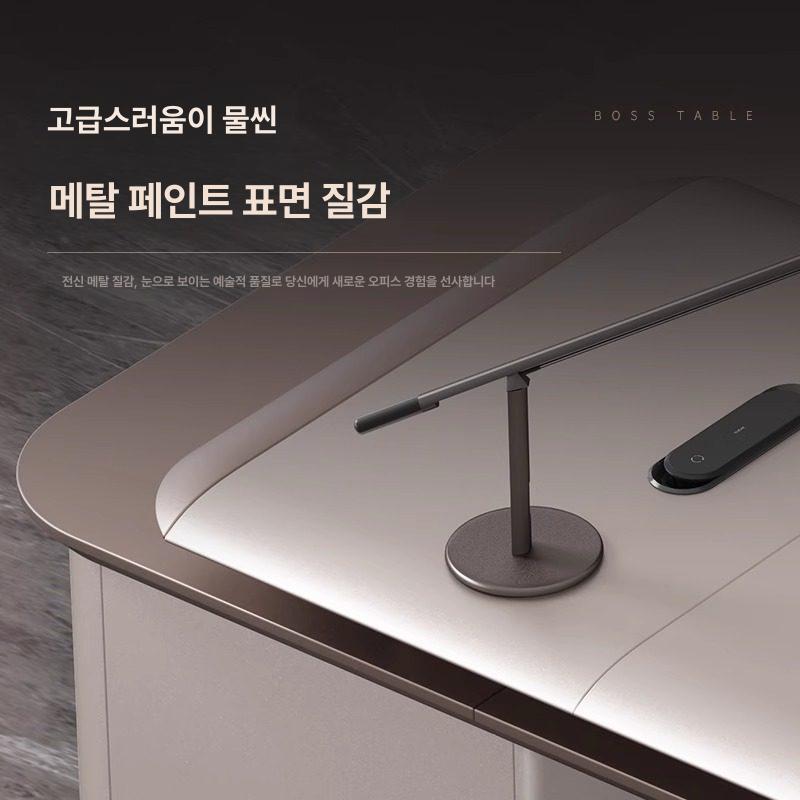 사장 의자 중역 게이밍 임원 컴퓨터 대표 회장 CEO 2.4m 임원용 책상 - 상세 이미지 4