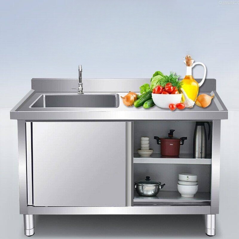영업용개수대 탕비실 식당용 업소용 식자재 주방 세척 작업대겸용 견고한 스테인리스 스텐 - 상품 이미지