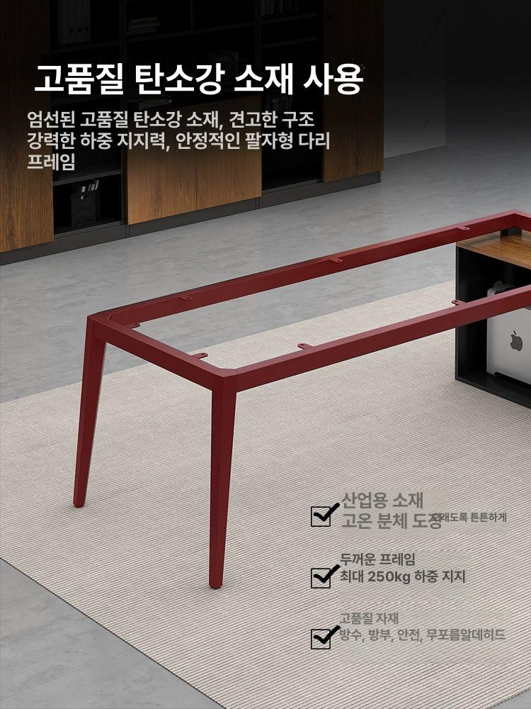 1800 임원테이블 중역책상 컴퓨터 서재 사무용 업무용 그레이 오크 120x60x75 - 상세 이미지 3