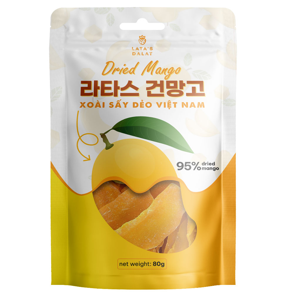 [라타스달랏] 건망고 80g 베트남 달랏 말린망고 건과일 간식 - 상품 이미지