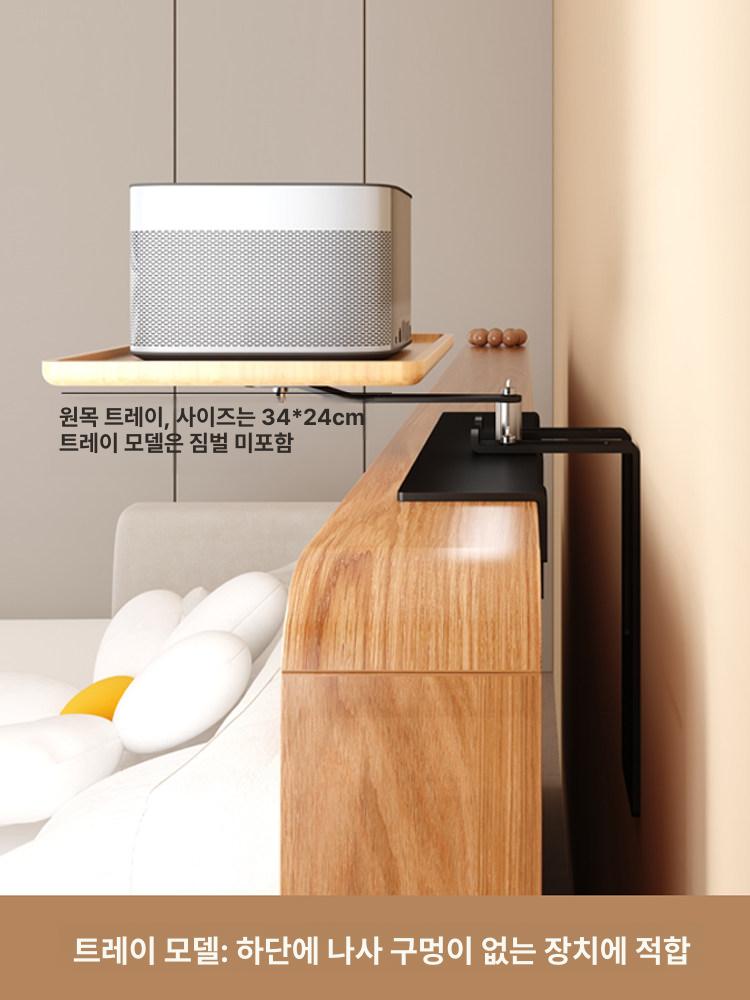 빔프로젝터 거치대 틈새 로베코 무타공 베사홀 미니빔 그립 화이트 - 상세 이미지 2