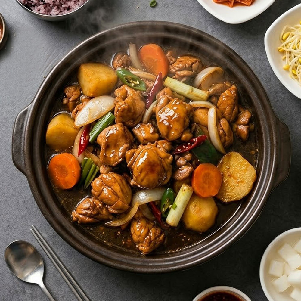 [세트구성] 순살찜닭 800g x 2팩 + 닭갈비 650g x 2팩 간편 밀키트 - 상품 이미지