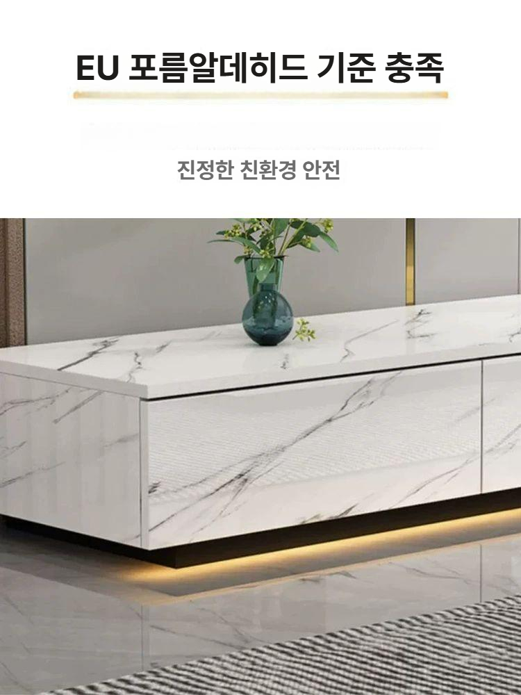 인조대리석 tv 거실장 티비 받침대 고급 장식장 선반 서랍장 티비 다이 - 상세 이미지 5