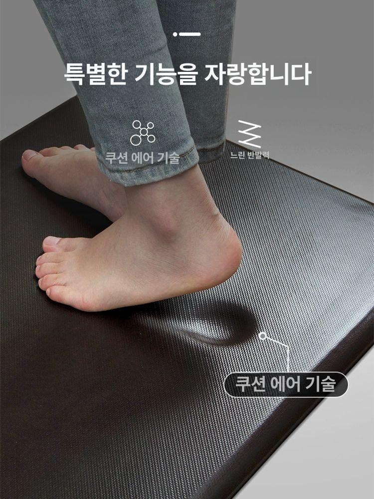 푹신한 마켓온베드 미끄럼방지 가죽 주방발매트 씽크대 브라운 51x99cm - 상세 이미지 2