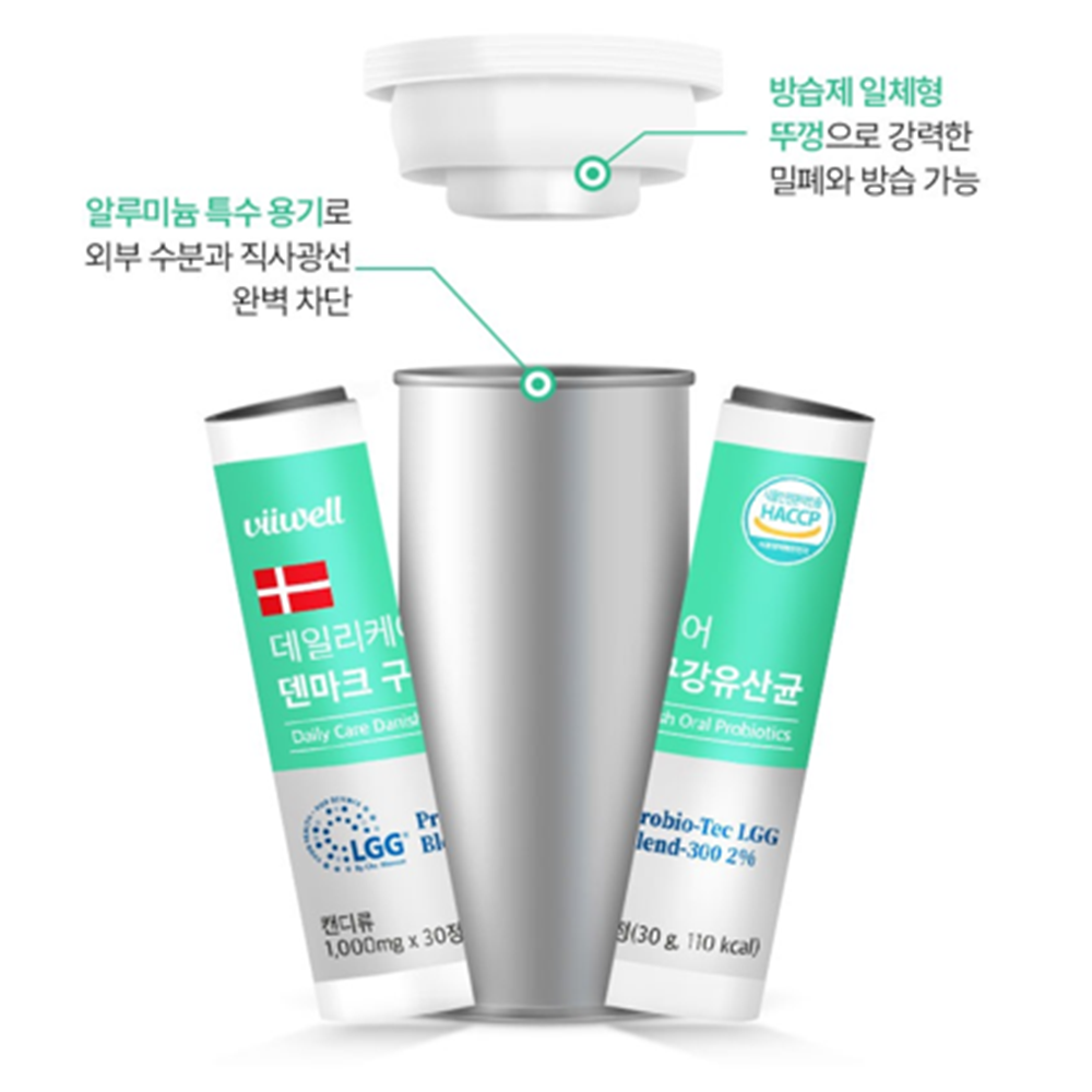 비웰 덴마크 프리미엄 구강 유산균 정 크리스찬한센 LGG 프로바이오틱스 30정, 2개 - 상세 이미지 4