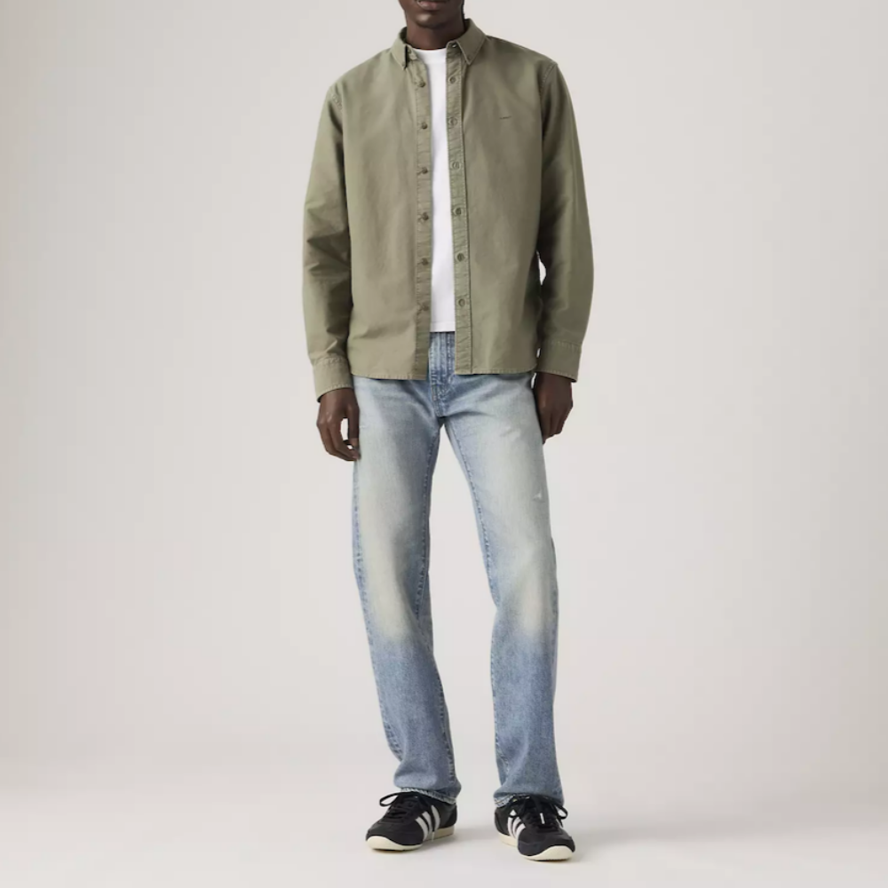 리바이스 프리미엄 505 레귤러 핏 셀비지 남성 청바지 Back At It Distressed Selvedge - 상품 이미지