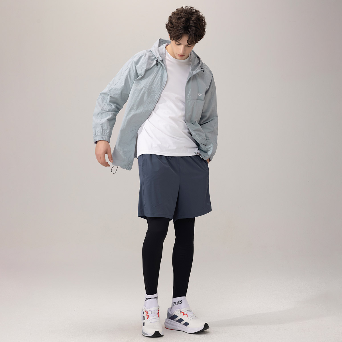에버라스트 남자 조깅복 세트 바람막이+반바지레깅스 - 상세 이미지 3