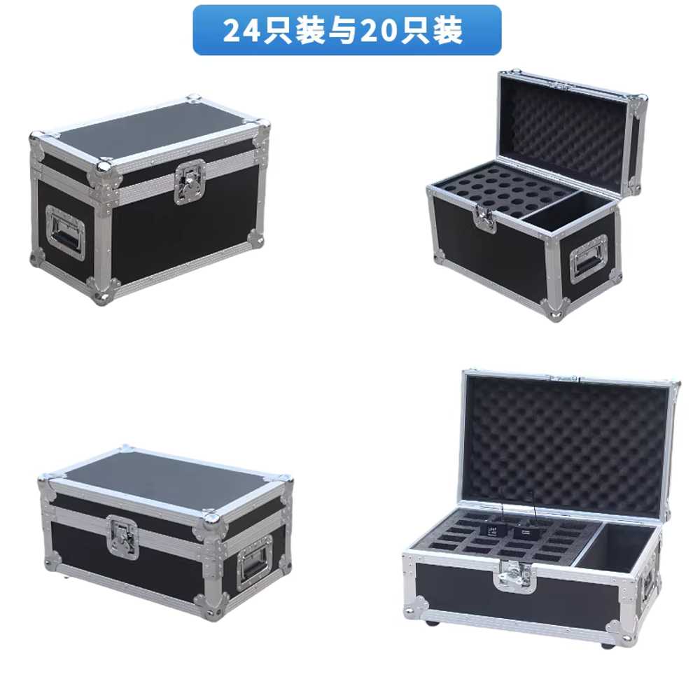 송수신기 보관케이스 베행케이스 마이크 수납함 상자 8개 / 블랙 실버 알루미늄 - 상세 이미지 3