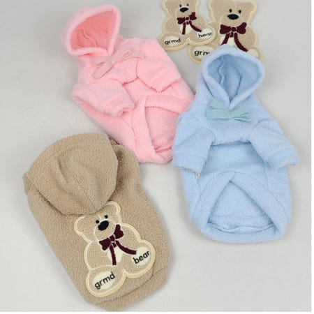 패션독 바라바니 강아지 빅베어 후드 티셔츠 2XL 1P 겨울 보온 반려견겨울옷 반려견후드티