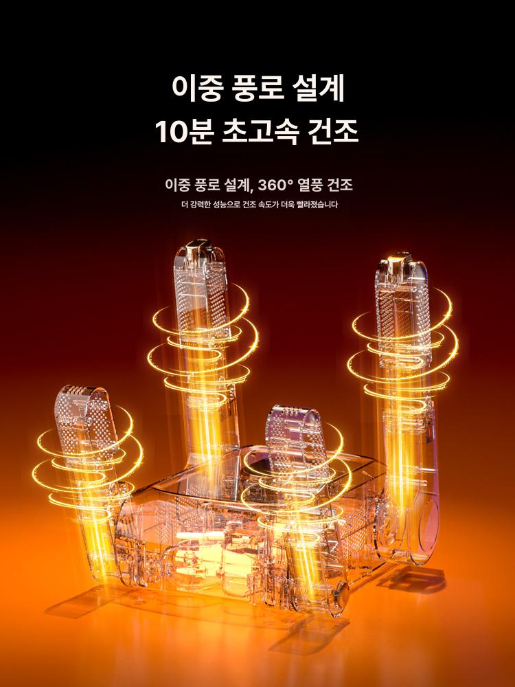 스마트 운동화 신발 일반 건조기 말리는 기계 접이식 현대 4.0 옐로우 탈취 이중 4단 LCD - 상세 이미지 4