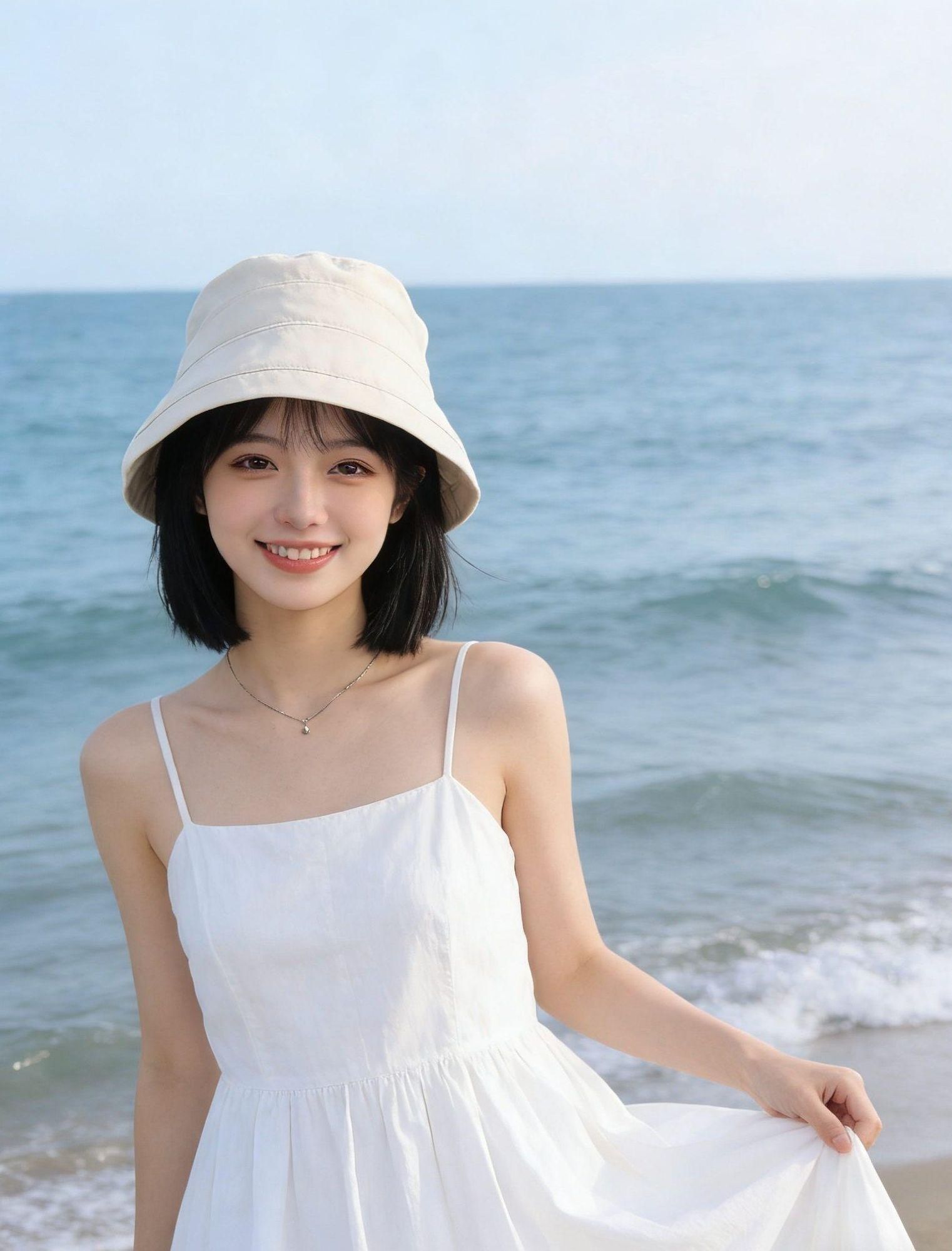 가발달린모자 항암모자 가발 분리형 여름용 얇은 햇빛 차단 패션 베이지+블랙+무료 헤어 네트 앞머리 없음 - 상세 이미지 4