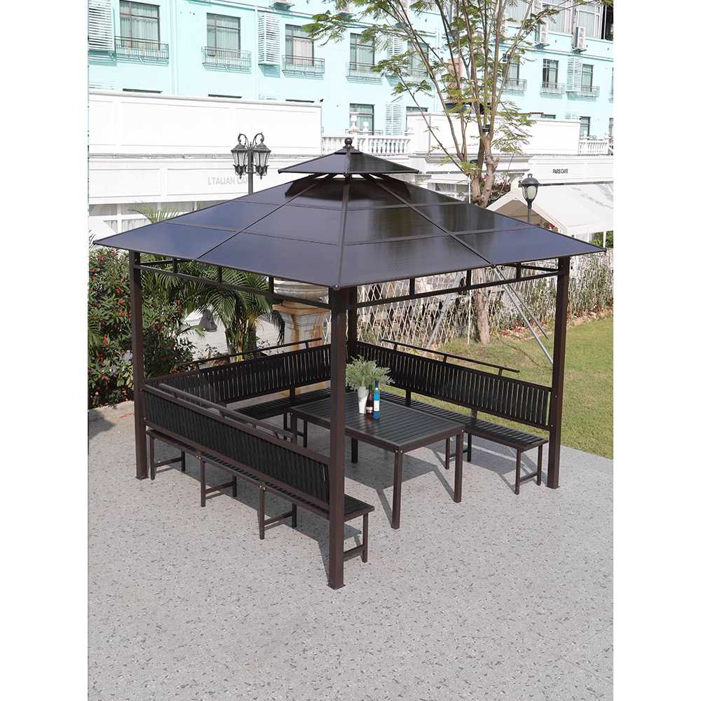대형 야외 바베큐장 마당 파빌리온 용 선보드 정원 정자 2.6x2.6m - 상세 이미지 4
