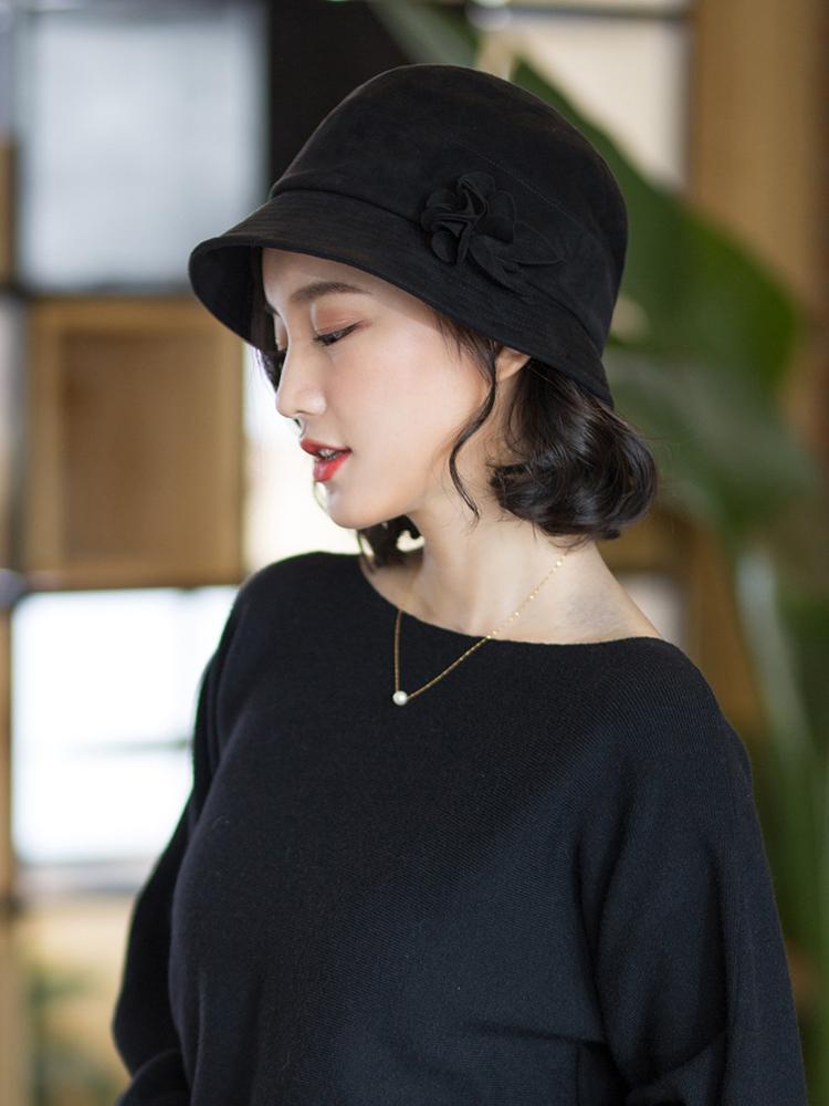 모자 가발달린 짧은머리 여성용 여름 커트 블랙 조절 가능 - 상세 이미지 2