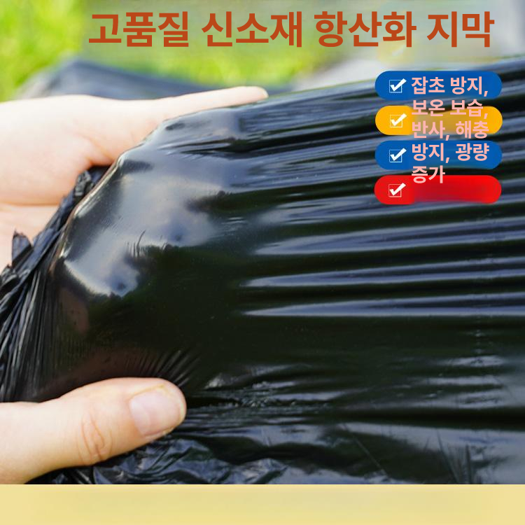 멀칭 필름 무공 흑색 유공 투명 제초 방초 비닐하우스 고추 텃밭용 - 상세 이미지 5