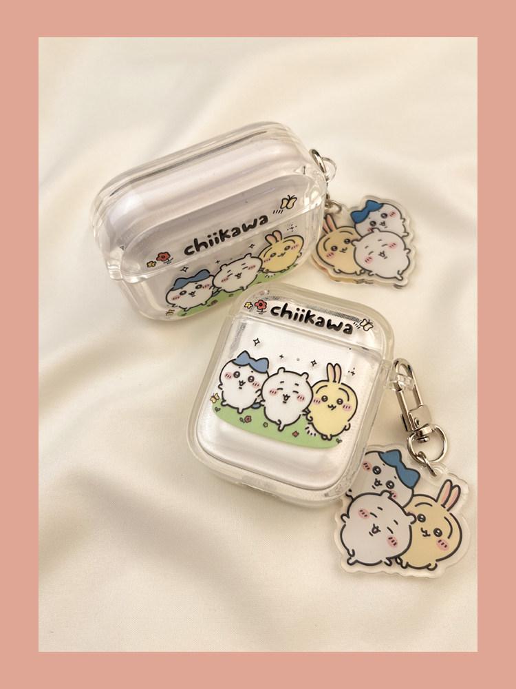치이카와 에어팟 케이스 4 3 2 1세대 프로 2세대 무선 블루투스 이어폰 보호 하드 커버 후크 포함 AirPods Pro 3세대 - 상세 이미지 5