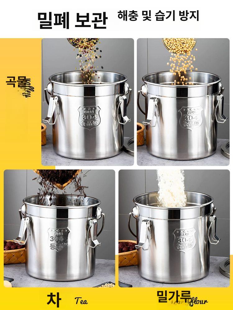 원형스텐통 20l 대형 밀폐 국통 업소용 급식 운반 밀폐용기 밀폐통 수도꼭지 - 상세 이미지 2