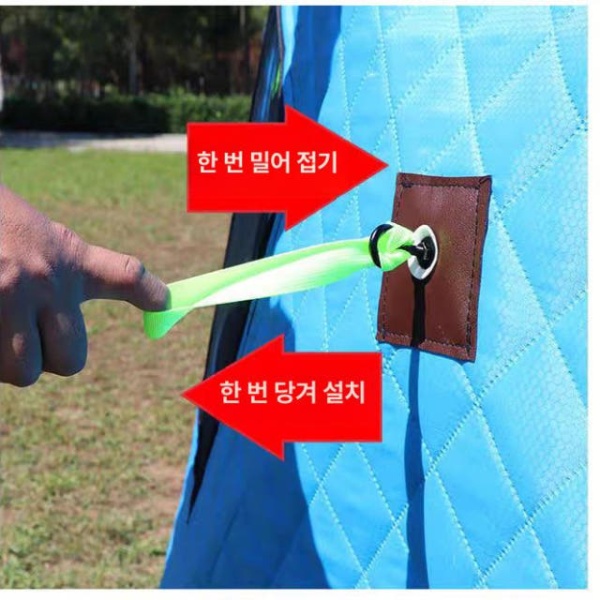 프리미엄 방풍 보온 낚시 피크닉 야외용 두꺼운 면 자동 개폐 텐트 캠핑 - 상세 이미지 3