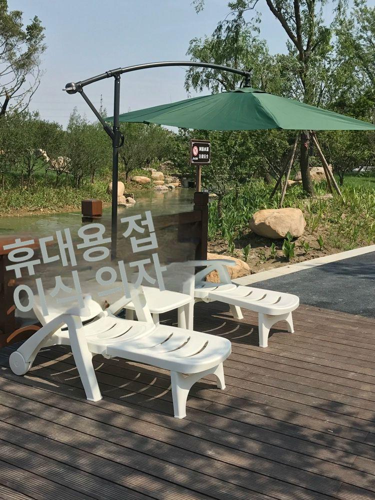 접이식 썬베드 야외 태닝 비치 해수욕장 호텔 풀사이드 라운지체어 일광욕 - 상세 이미지 2