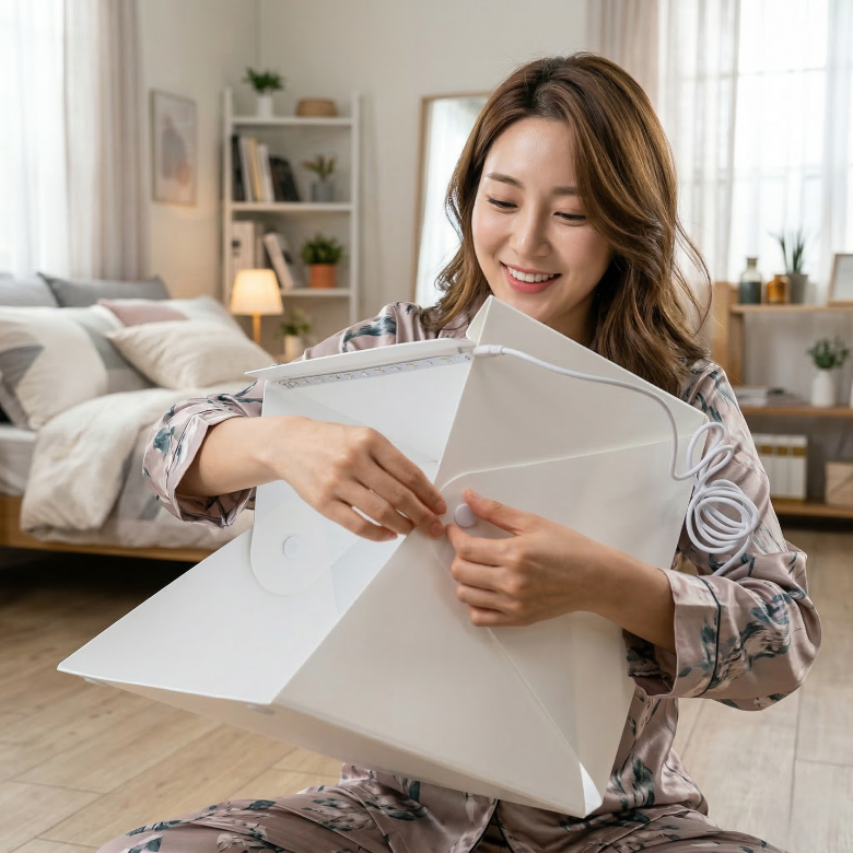 미니 스튜디오 포토박스 24cm 접이식 제품 사진 촬영 조명 쇼핑몰 필수템 이미지 8